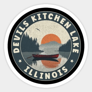 Devils Kitchen Lake Illinois Sunset Sticker